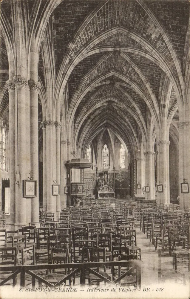 Ste-FOY-la-GRANDE — Innenansicht der Kirche — BR 518 - Vorderseite