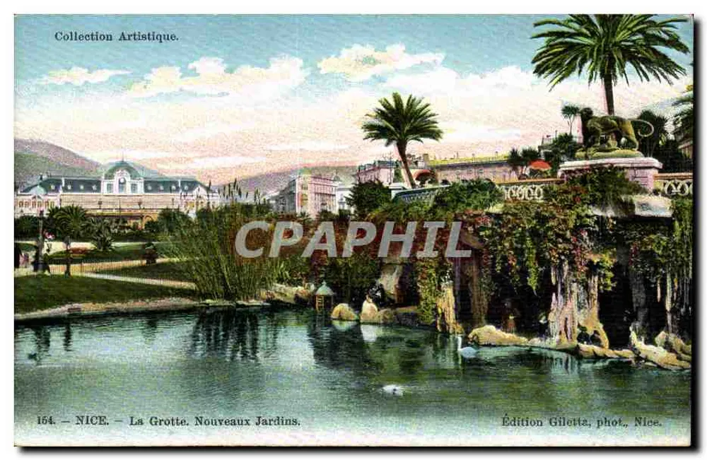 NICE — A Gruta, Novos Jardins — Edição Gilette, fot., Nice, n°164 - Frente