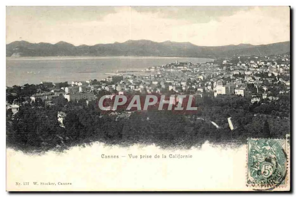 Cannes — Vue prise de la Californie — W. Stocker, Cannes, Nr. 177 - Recto