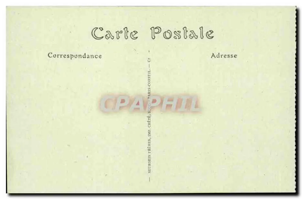 Coucy-le-Château — Mauern von der Porte de Soissons aus gesehen — Verlag NELURDEIN FRÈRES, Paris-Corbeil - Rückseite