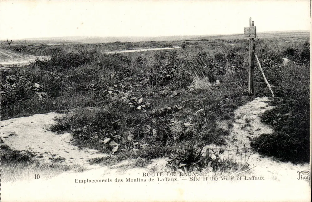Emplacements des Moulin de Laffaux — Route de Laon — JND Hot - Recto