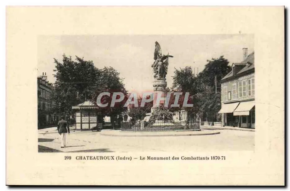 Châteauroux (Indre) — O Monumento dos Combatentes 1870-71 — 209 - Frente