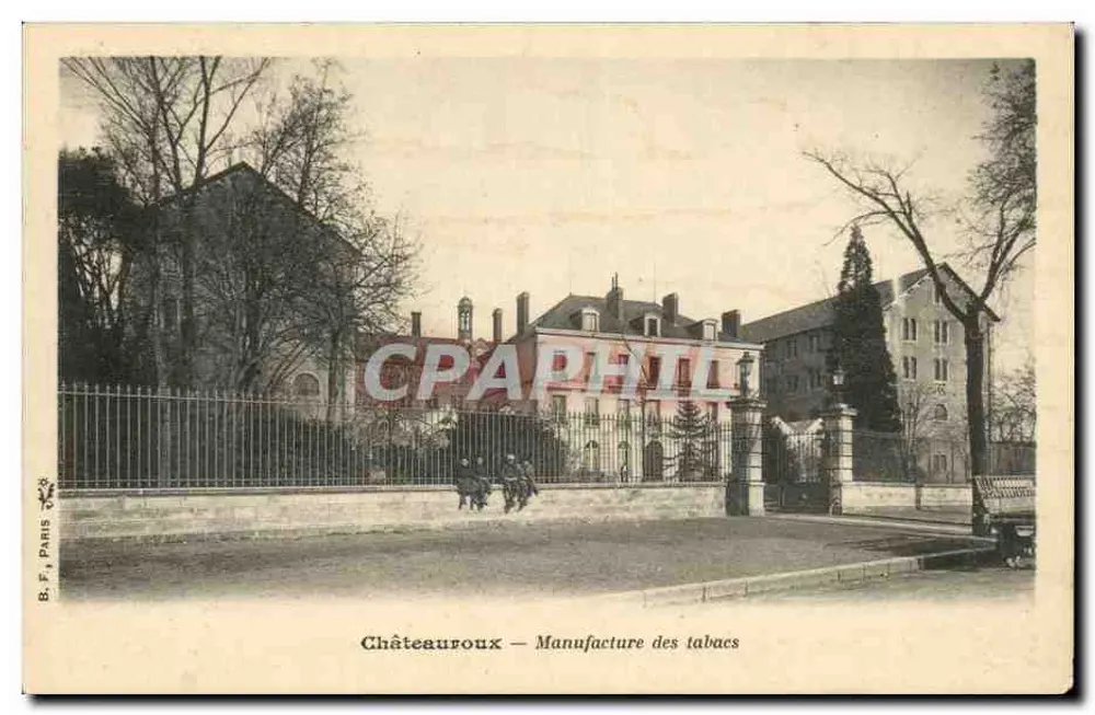 Châteauroux — Fabrica de tabacos — B.F. Paris - Anverso