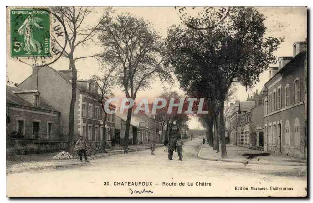 Châteauroux — Rua de La Châtre — Edição Marmour, Châteauroux - Frente