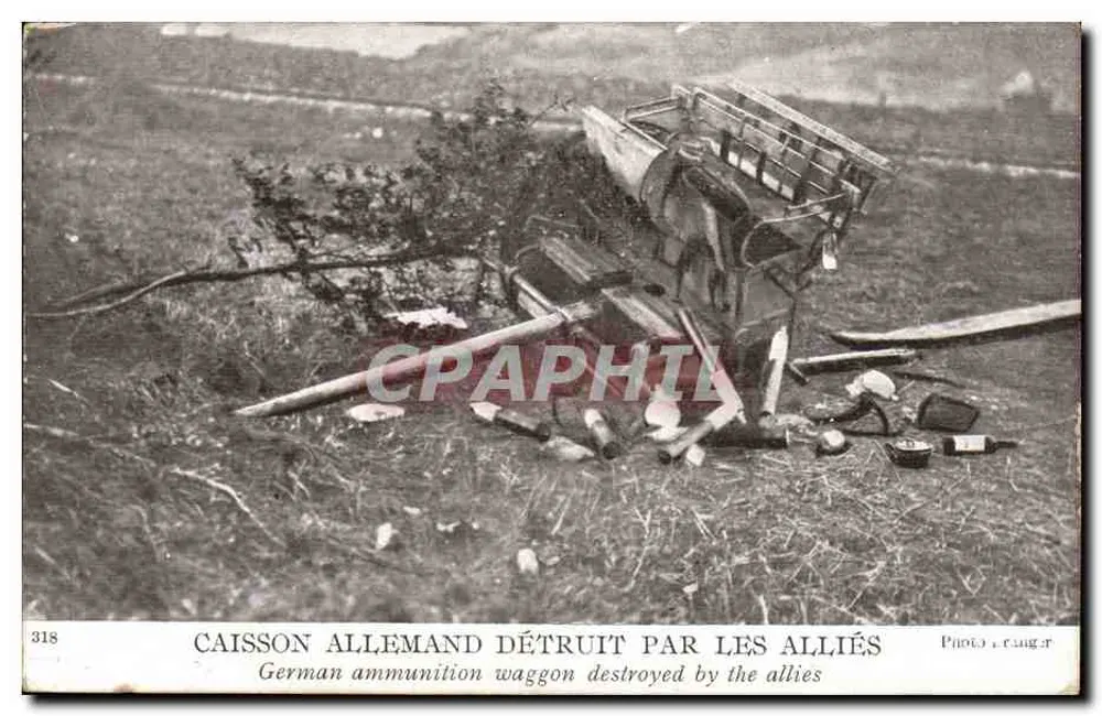 Zerstörter deutscher Kaisson durch die Alliierten — Photo L. C. Aug. — Nr. 318 - Vorderseite