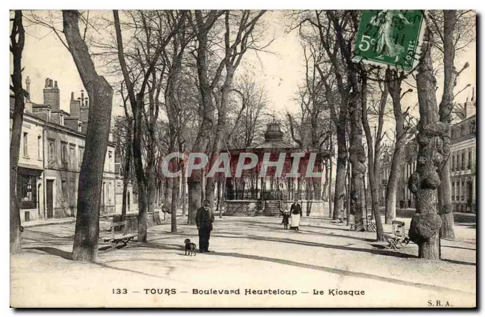 Tours — Boulevard Heurteloup — O Kiosque — S.R.A. - Frente