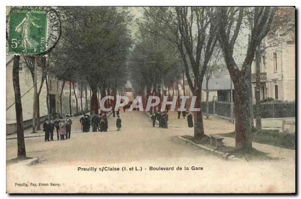Preuilly s/Claise (I. et L.) - Boulevard de la Gare — Pap. Vimon Neuvy - Frente