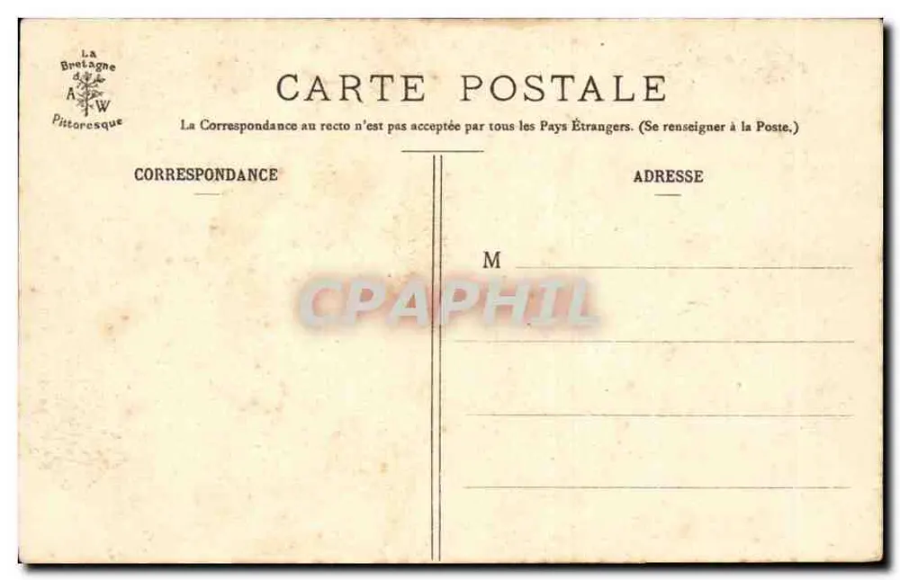 Kleiner Bretoner aus Fouesnant — Sammlung A. Weton, St-Berenc — Nr. 1035 - Rückseite