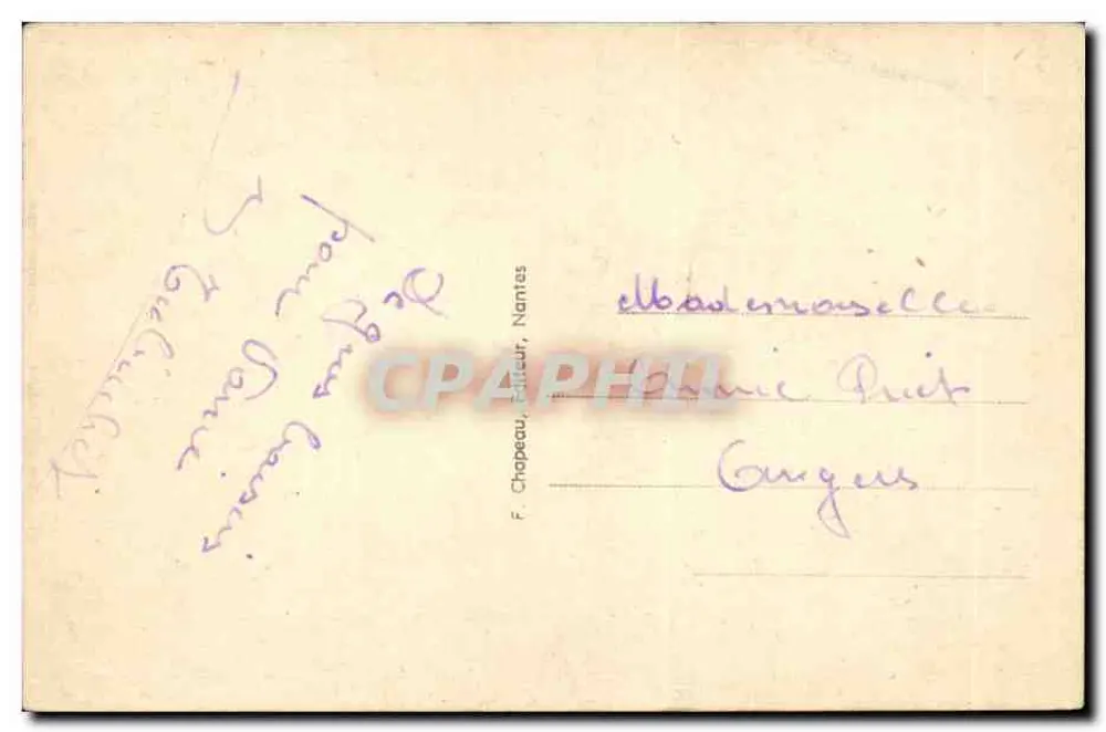 Na Bretanha — Como o Pai — F. Chapeau, Nantes, n°85 - Verso