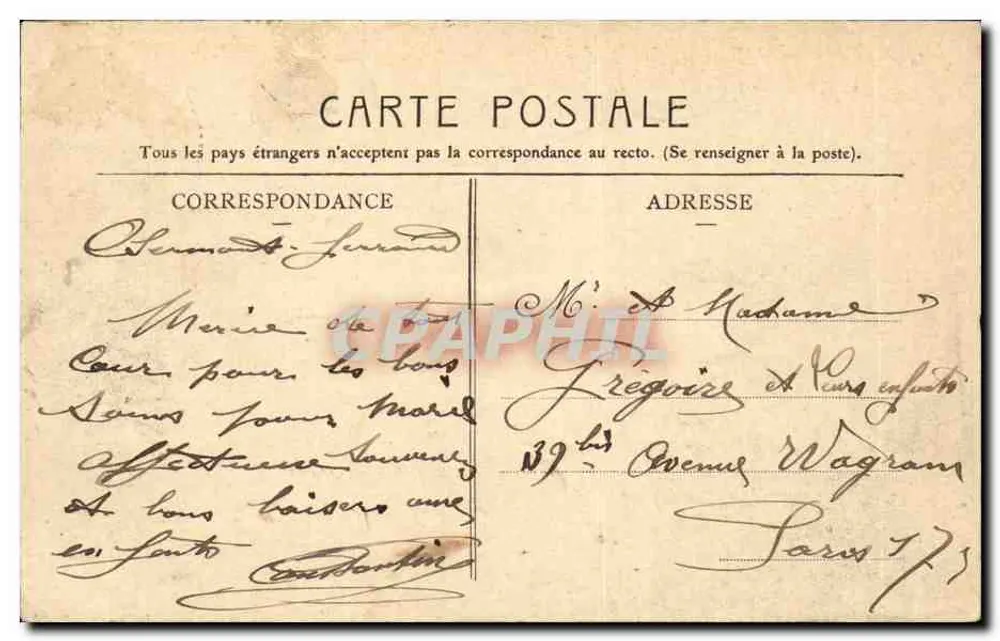 Clermont-Ferrand (P.-de-D.) — Casernes des Gravanches — editor Hirmodelle, n° 421 - Verso