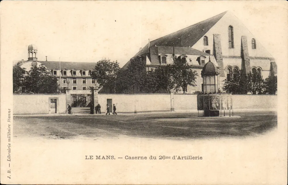 Le Mans — Quartel do 26º de Artilharia — J.B. Livraria Militar Jeanne - Frente