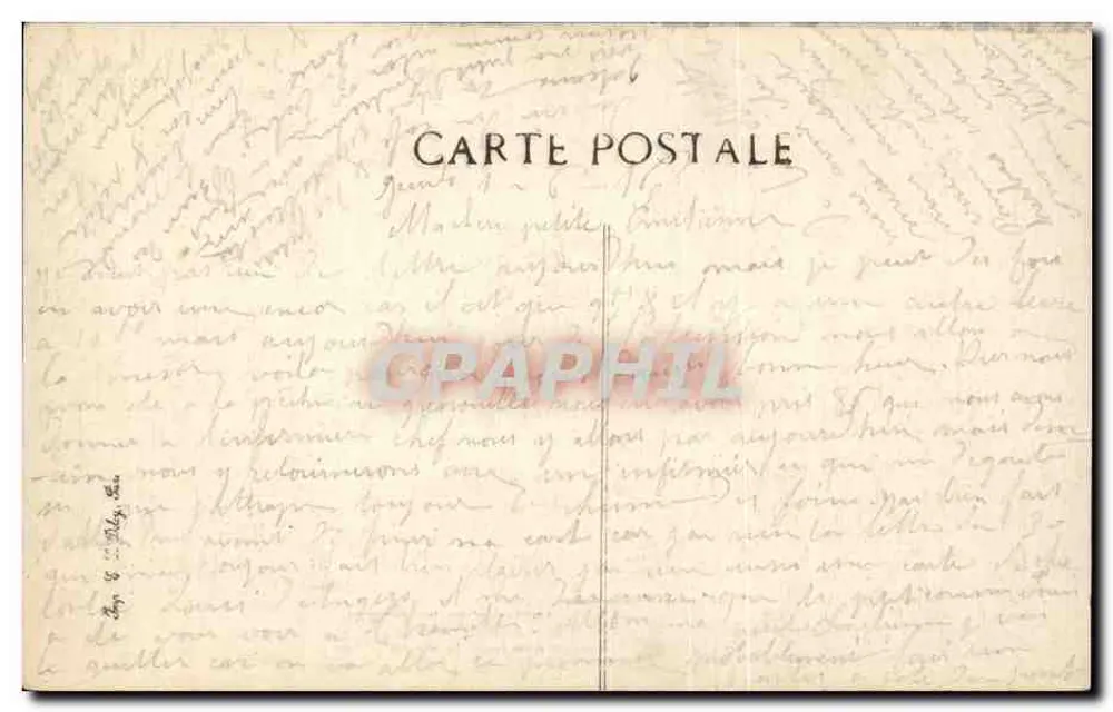 Pittorelle Auvergne — traditionelle Tanzszene — Verlag VD, Nr. 1201 - Rückseite