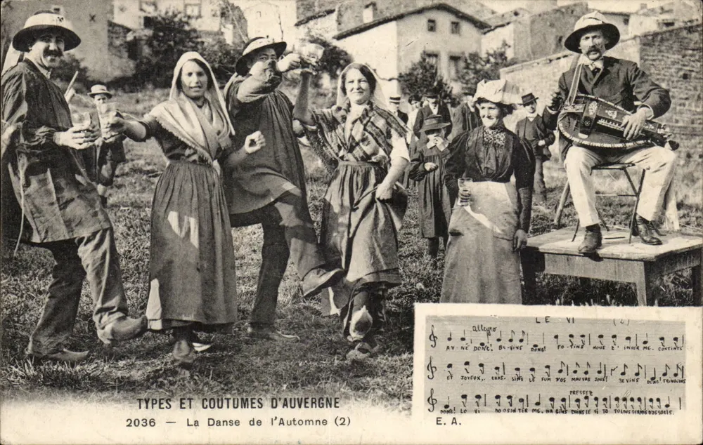 Der Herbsttanz — TYPES AND CUSTOMS OF AUVERGNE — 2036 — E. A. - Vorderseite