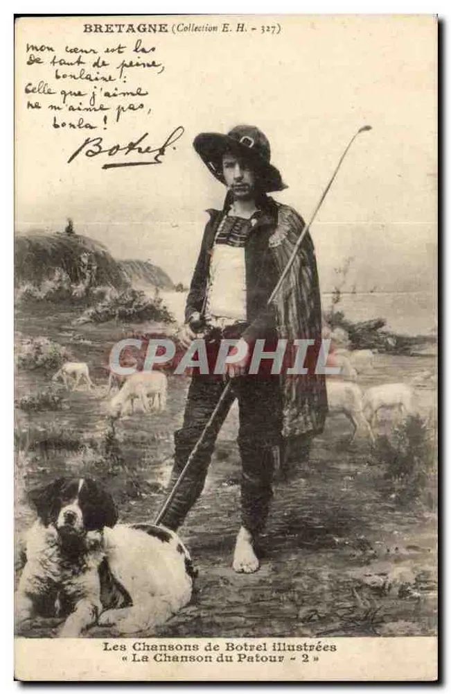 Bretagne (Sammlung E.H. - 327) — Illustrierte Lieder von Botrel « La Chanson du Patour - 2 » - Vorderseite