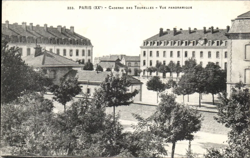 Paris (XXe) - Caserne des Tourelles - Panoramablick — F. Fleury, Foto-Druck-Verlag, Paris, n° 333 - Vorderseite