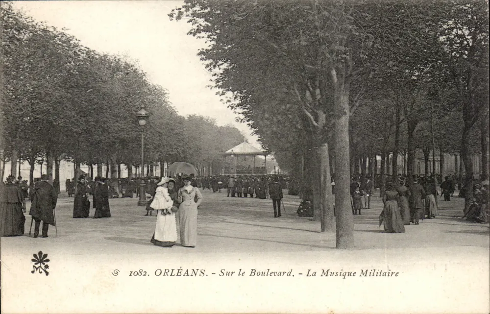 Orléans — Auf dem Boulevard — Militärmusik — Anonymer Verlag, Nr. 1082 - Vorderseite