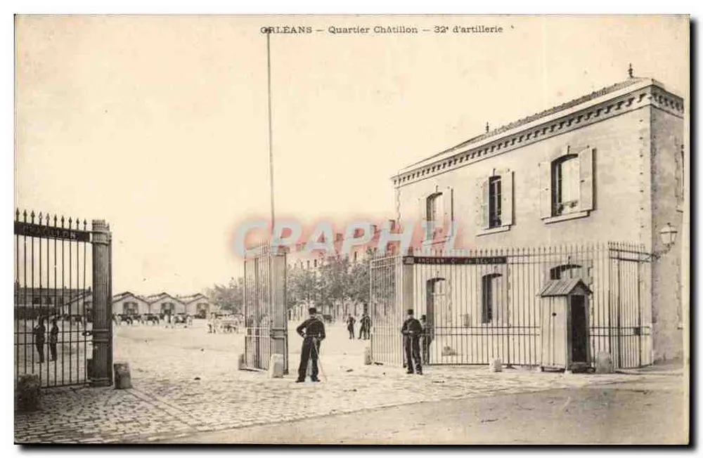 Orléans — Bairro Châtillon — 32º de Artilharia - Frente
