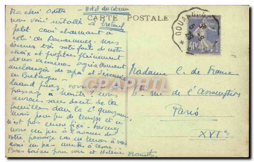 Douarnenez - Der Große Hafen - Die Sardinienschifffahrt — Sammlung Villard, Quimper, n° 6597 - Rückseite