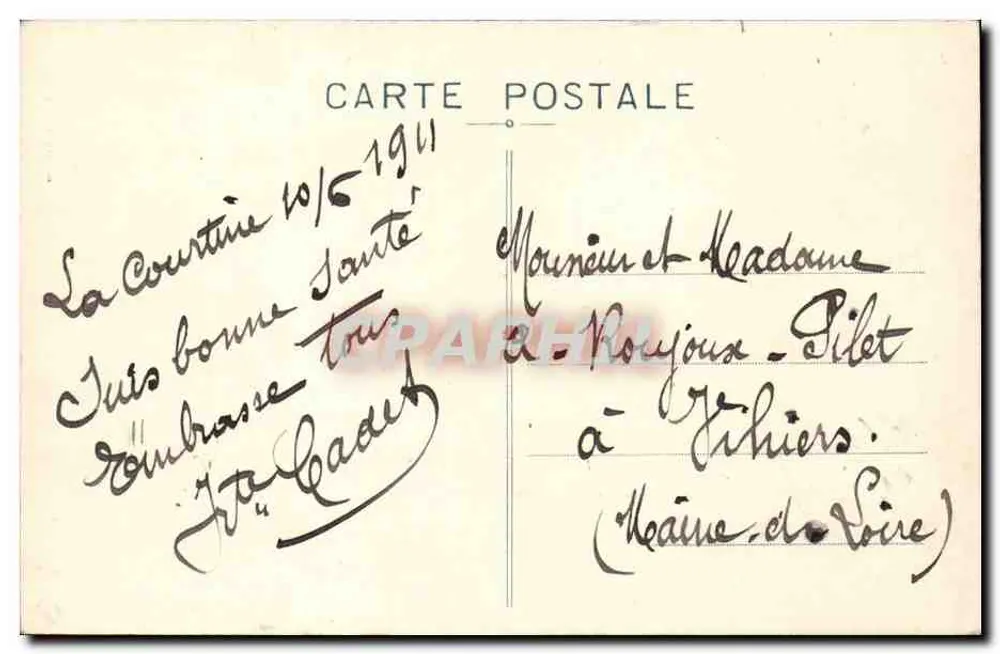 Camp de La Courtine (Creuse) — Offiziersbaracken — Edition Julian, Verleger - Rückseite