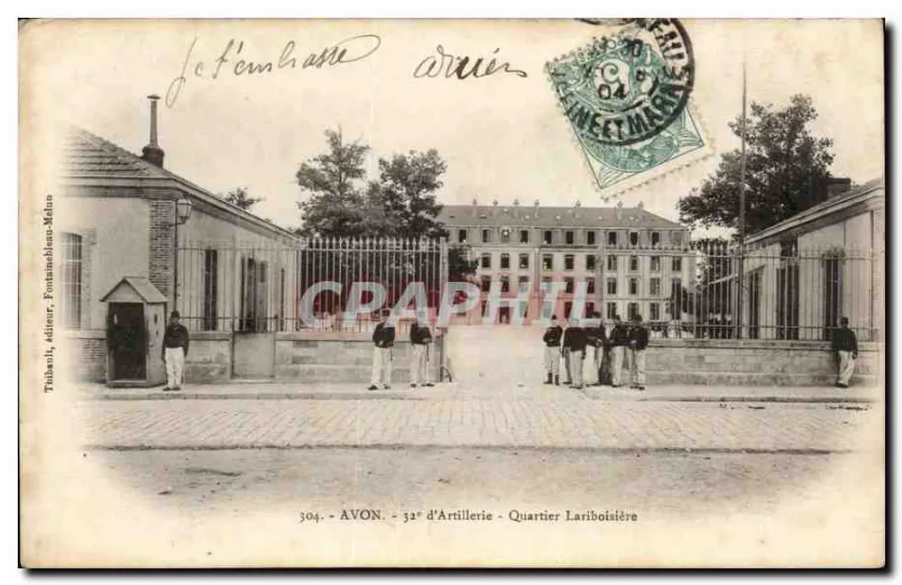 Avon - 32. Artillerie - Viertel Lariboisière — Trilbault, Verleger, Fontainebleau-Ménil - Vorderseite