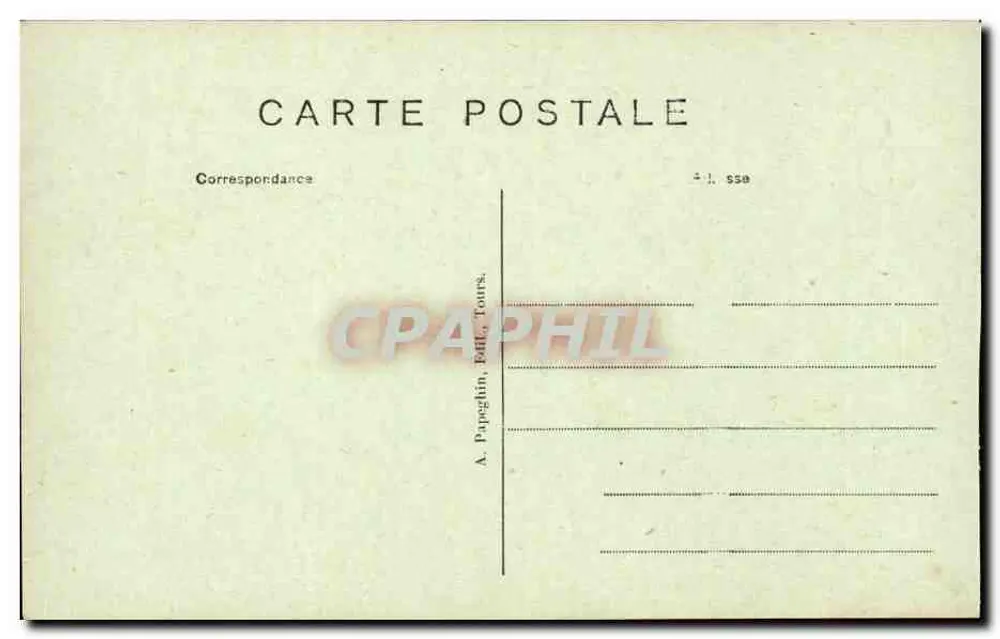 Chenonceaux (Loire-et-Loire) — O Castelo — Torre das Marcas — A. P. n°35 - Verso