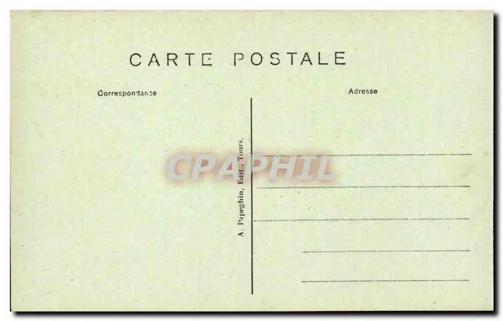 Chenonceaux — O Castelo - Vestíbulo — A.P. n°34 - Verso