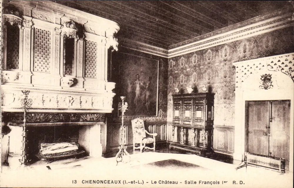 Chenonceaux (Loire-et-Loire) - Le Château - Salle François 1er - R.D. - Recto