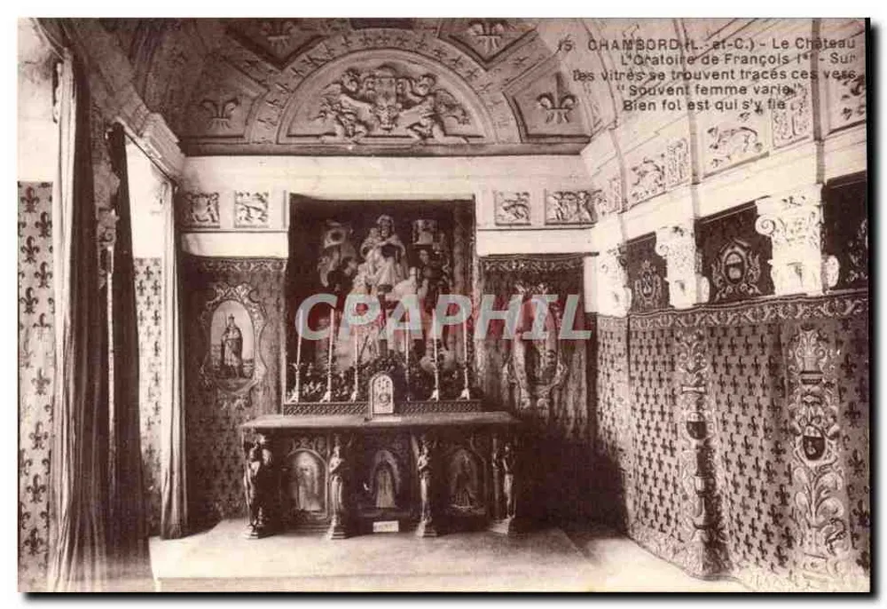 Chambord (L.-et-C.) - Schloss - Das Oratorium von François Ier - Vorderseite