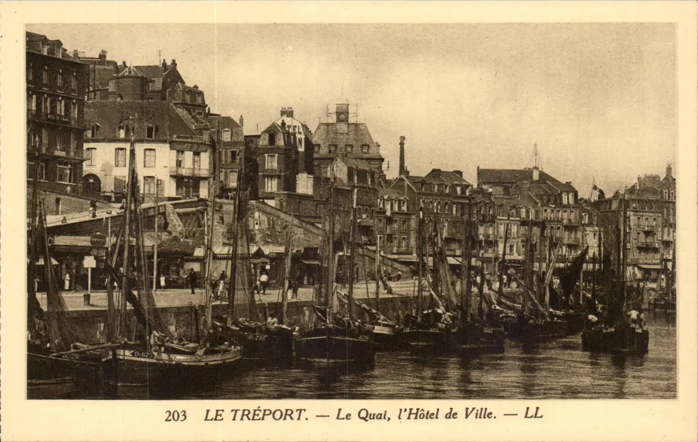 Le Tréport — Der Kai, Das Rathaus — LL - Vorderseite