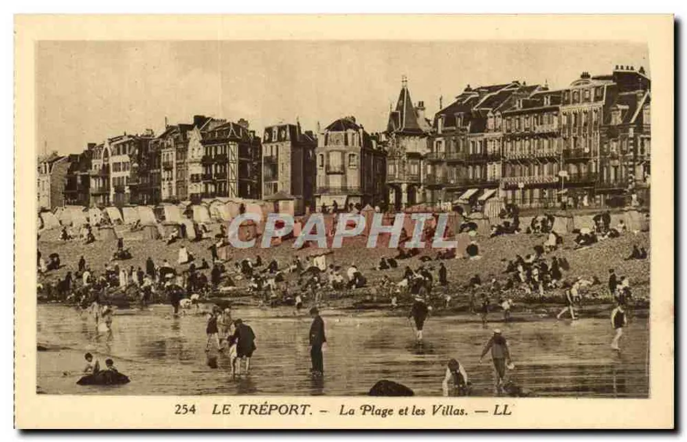 Le Tréport - A Praia e as Villas — LL, n° 254 - Frente