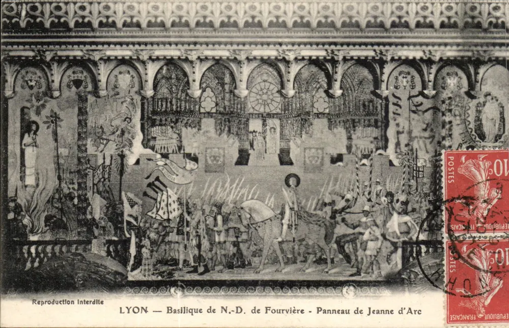 LYON — Basilique de N.-D. de Fourvière — Panel von Jeanne d'Arc - Vorderseite