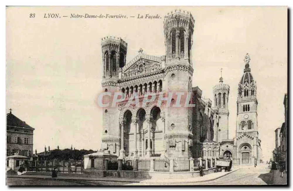 LYON — Notre-Dame-de-Fourvière — The Facade — n°23 - Front