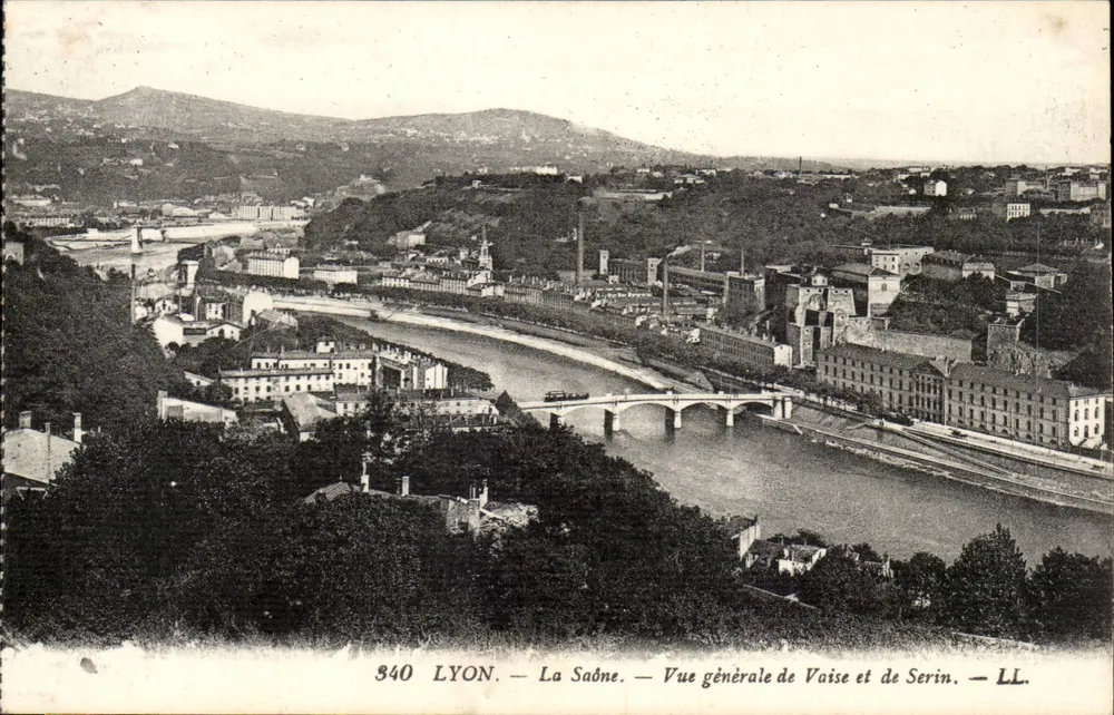 LYON — La Saône — Allgemeiner Blick auf Vaise und Serin — LL. — Nr. 340 - Vorderseite
