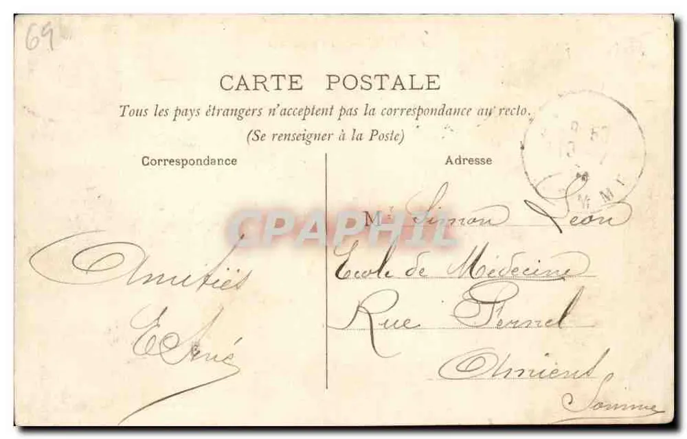 LYON — A Prefeitura — Editor desconhecido, n° 91 - Verso