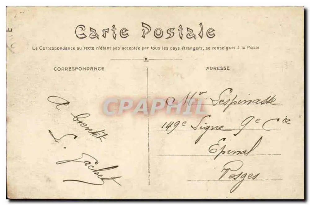 Lyon — Fontaine Bartholdi — Editor desconhecido, n° 341 - Verso