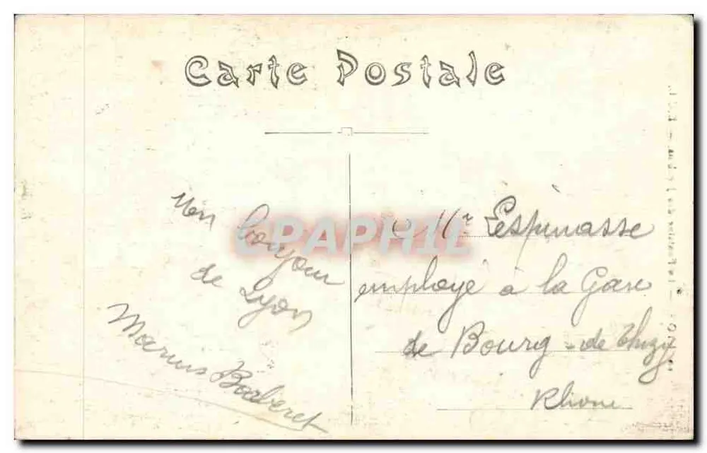 LYON — A Fonte dos Jacobinos — E.C.L. - Verso