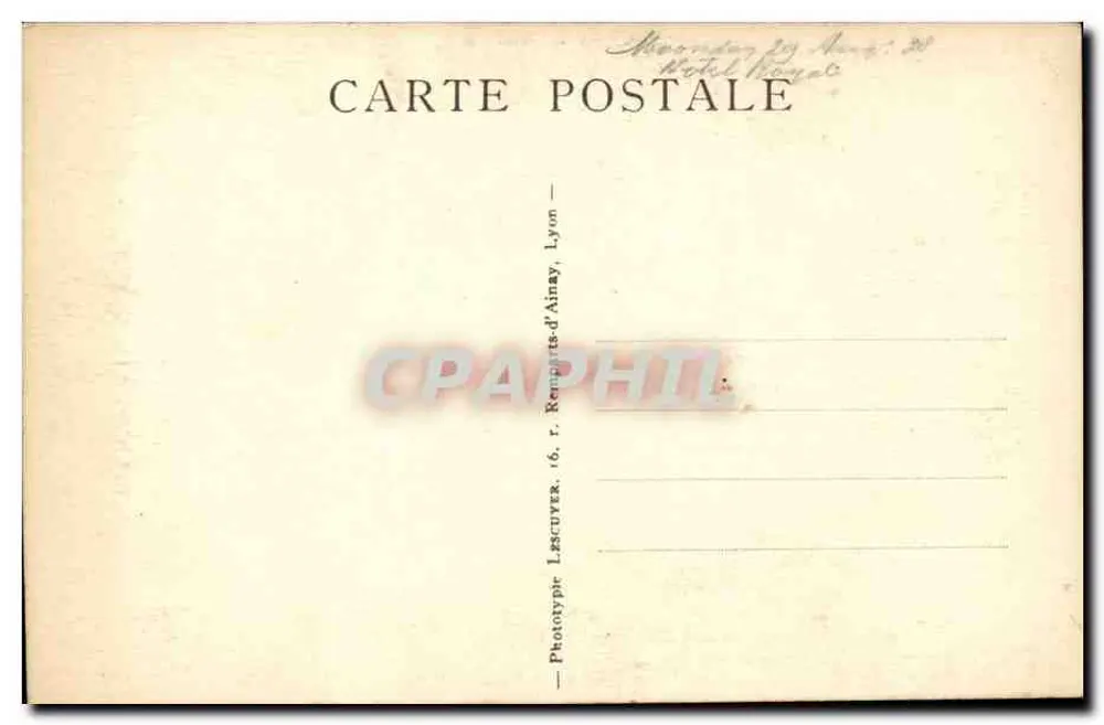 O ponte da Boucle — Lyon — Lyon Illustré, M.F. - Verso