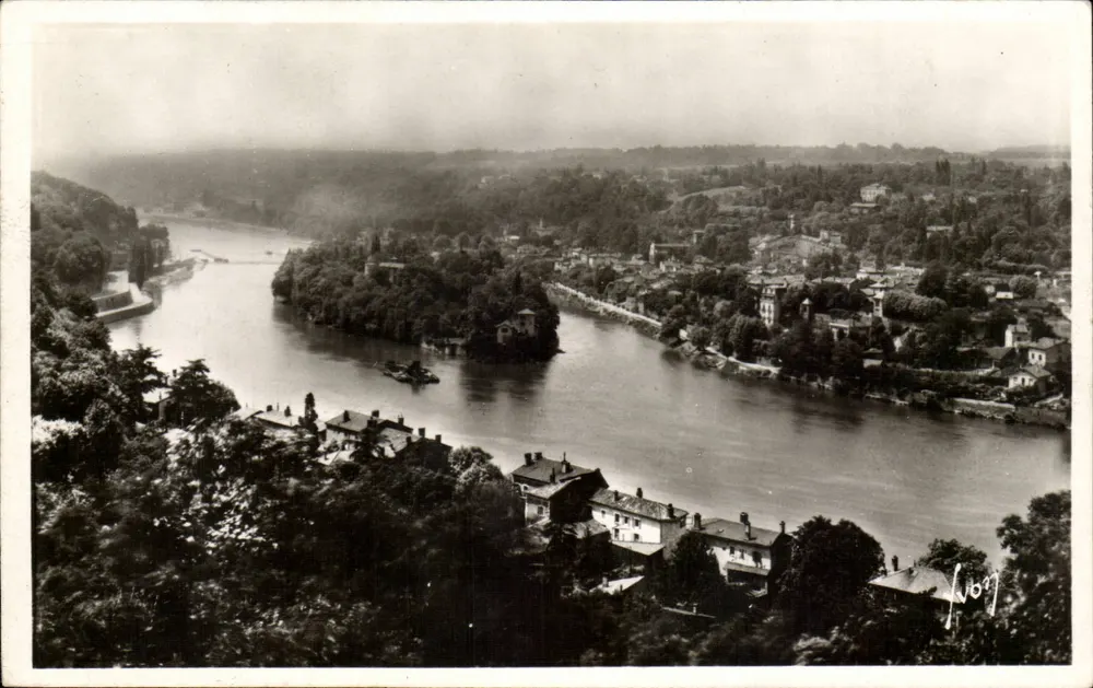 Ilha Barbe e a Saône — Lyon (Rhone) — Les Éditions d'Art 'YVON', Paris - Frente