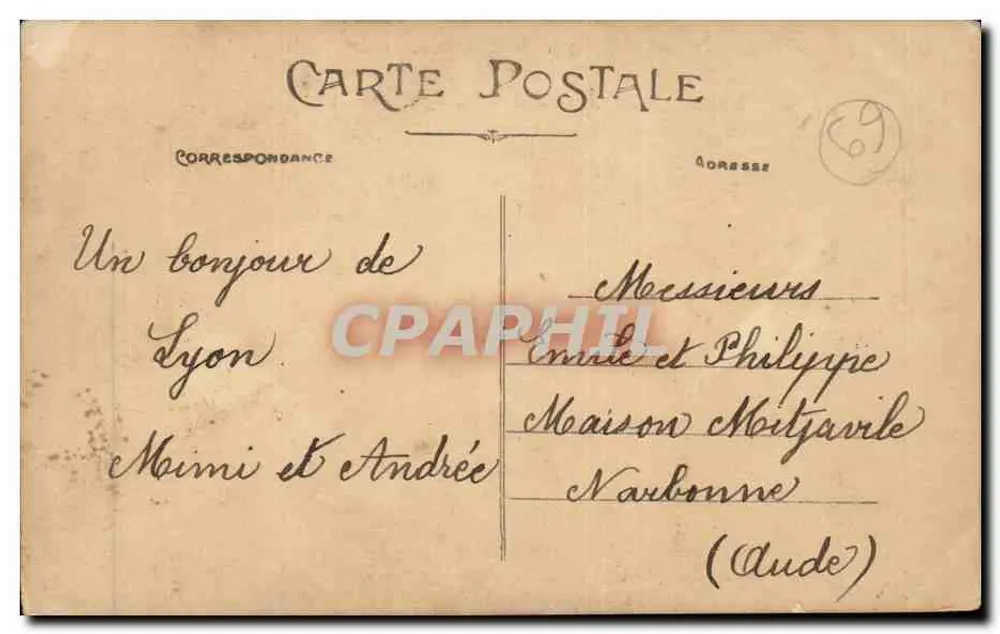 Lyon — vista panorâmica em colagem — editor anônimo, n° 19 - Verso