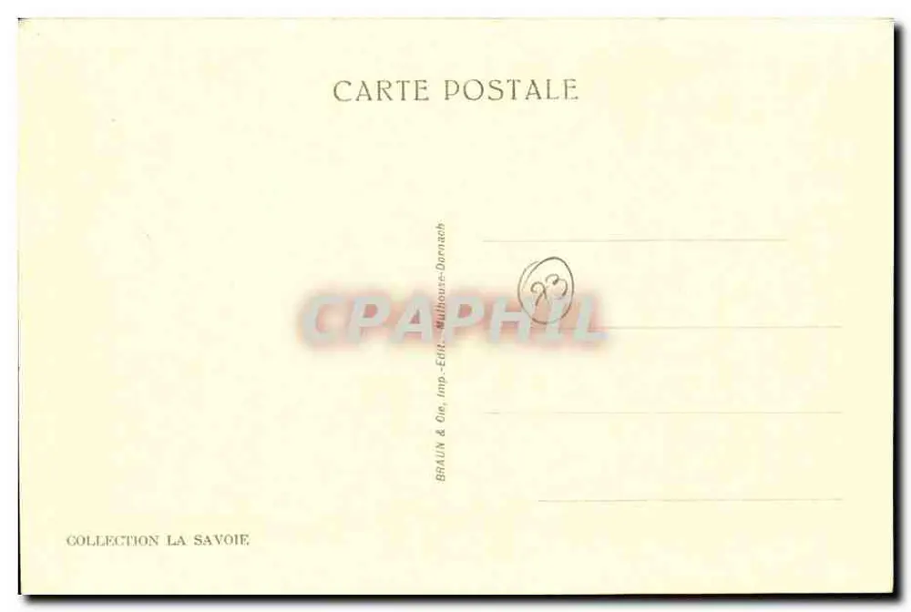 Aix-les-Bains — Allgemeine Ansicht der großen Hotels — Serie 13098, veröffentlicht von Braun & Cie, La Savoie - Rückseite