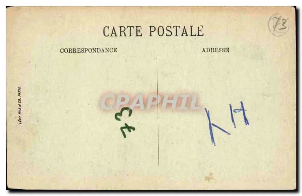 Chambéry — Vue Générale et Caserne d'Infanterie — LL - Verso