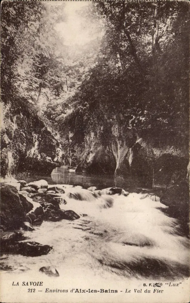 O vale do Fier — Arredores de Aix-les-Bains — A Savóia — B.F. Lux n°212 - Frente