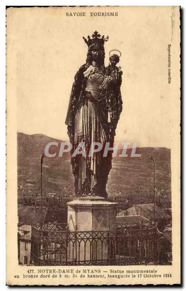 Notre-Dame de Myans — Monumentale Bronze-Statue — Savoie Tourisme - Vorderseite