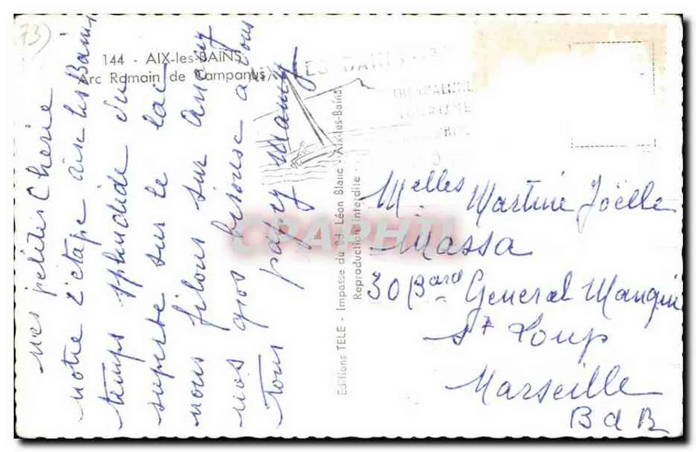 Arco Romano de Aix-les-Bains — Edições Télé — n° 144 - Verso