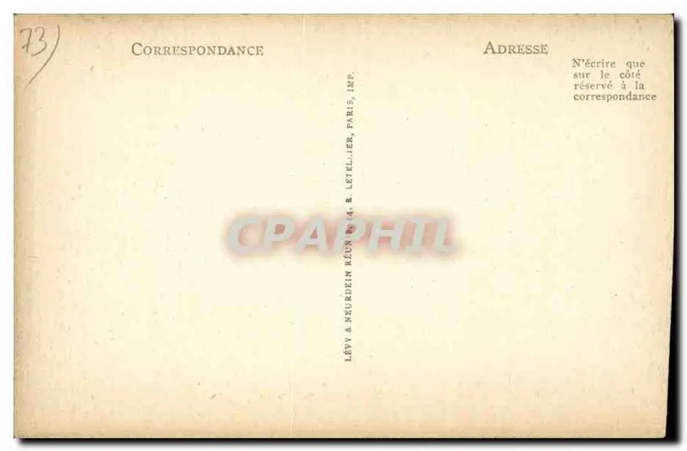 Aix-les-Bains — Villa des Fleurs — editor LL, n° 73 - Verso