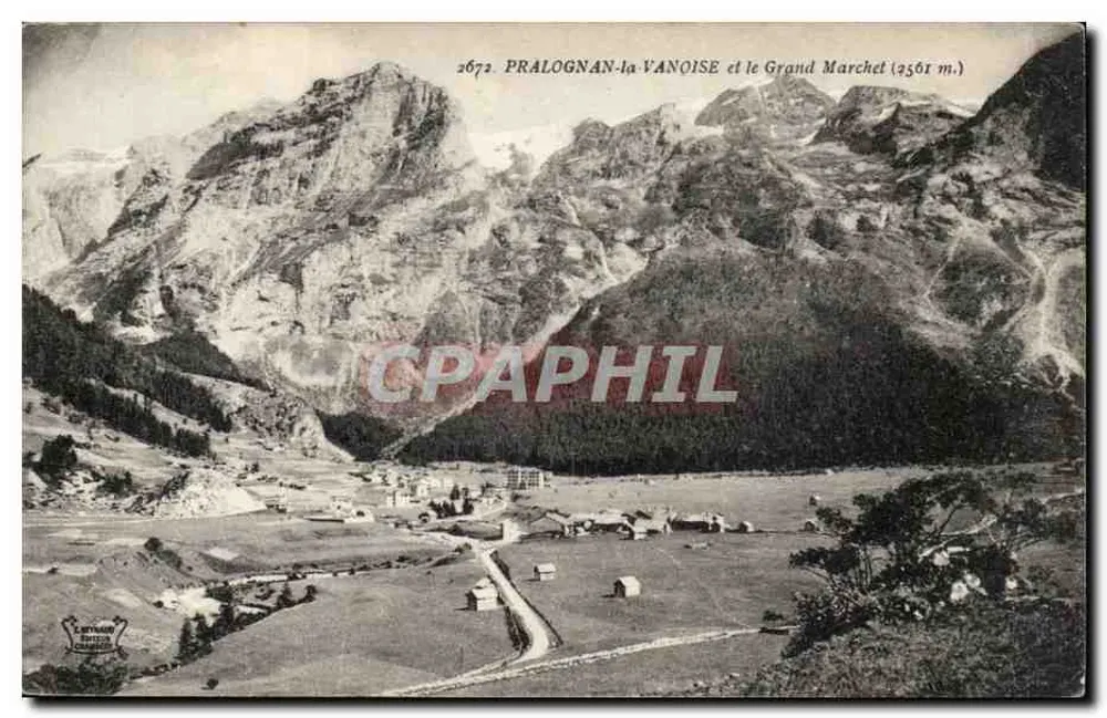 Pralognan-la-Vanoise und der Grand Marchel (2561 m.) — Verlag Bz&G, Nr. 2672 - Vorderseite