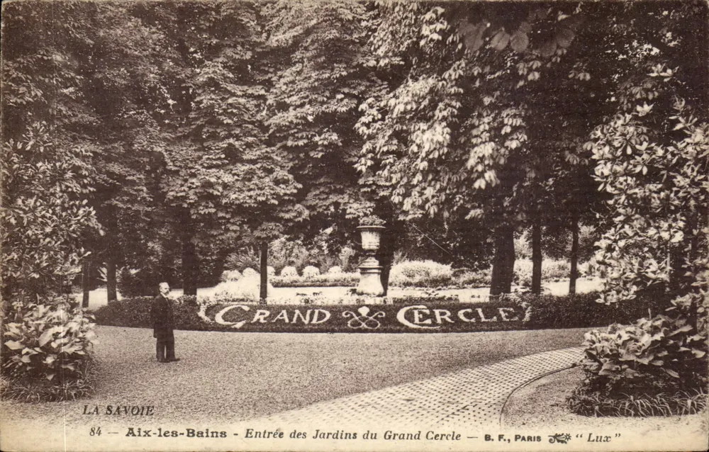 Aix-les-Bains — Eingang zu den Jardins du Grand Cercle — B.F. Paris « Lux » - Vorderseite