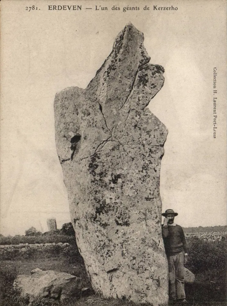 Erdeven — Einer der Riesen von Kerzerho — Sammlung H. Laurent Port-Louis, n° 2781 - Vorderseite