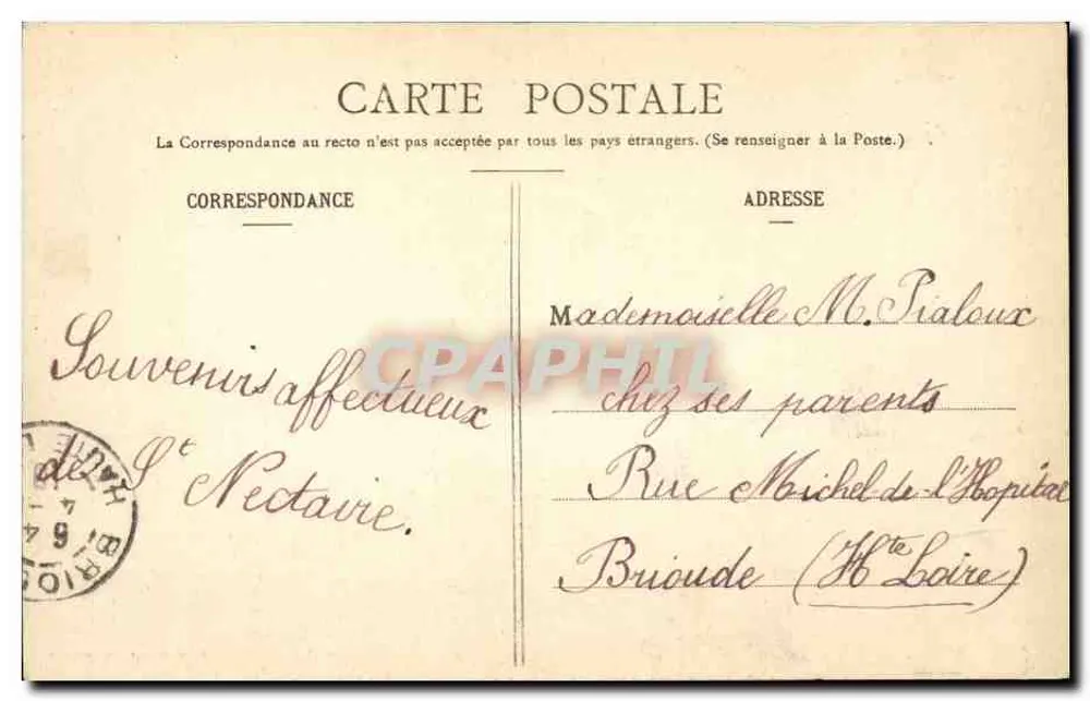 St-Nectaire-le-Bas - O Dolmen — Cliche Gilbert, Farmacêutico - Verso