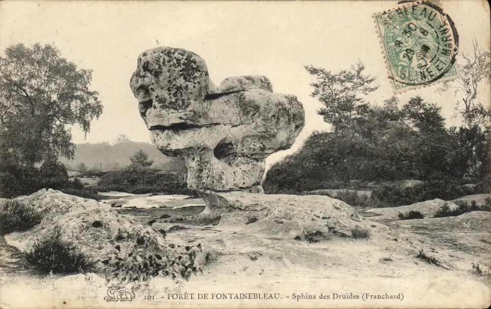 Forêt de Fontainebleau — Sphinx der Druiden (Franchard) — Verlag P. F. (Nr. 101) - Vorderseite